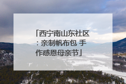 西宁南山东社区：亲制帆布包 手作感恩母亲节