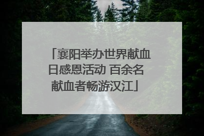 襄阳举办世界献血日感恩活动 百余名献血者畅游汉江