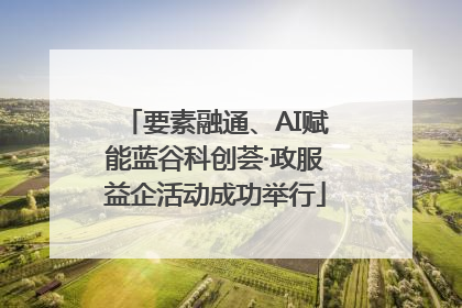 要素融通、AI赋能蓝谷科创荟·政服益企活动成功举行