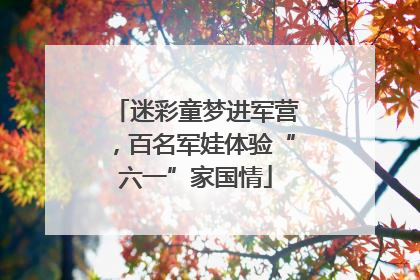 迷彩童梦进军营，百名军娃体验“六一”家国情