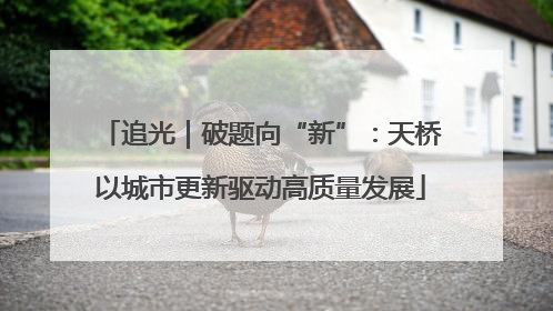 追光｜破题向“新”：天桥以城市更新驱动高质量发展