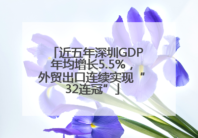 近五年深圳GDP年均增长5.5%，外贸出口连续实现“32连冠”