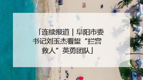 连续报道｜阜阳市委书记刘玉杰看望“拦窨救人”英勇团队