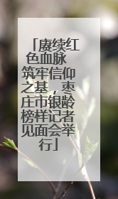 赓续红色血脉 筑牢信仰之基，枣庄市银龄榜样记者见面会举行