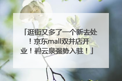 逛街又多了一个新去处！京东mall双井店开业！碧云泉强势入驻！