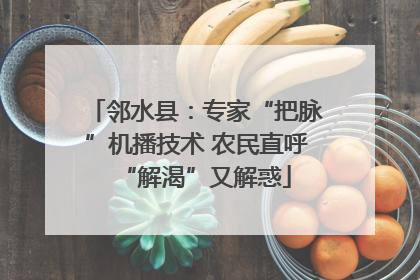 邻水县：专家“把脉”机播技术 农民直呼“解渴”又解惑