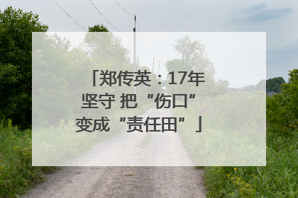 郑传英：17年坚守 把“伤口”变成“责任田”