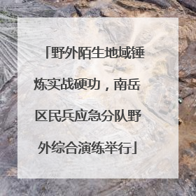 野外陌生地域锤炼实战硬功，南岳区民兵应急分队野外综合演练举行