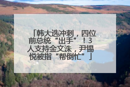 韩大选冲刺，四位前总统“出手”！3人支持金文洙，尹锡悦被指“帮倒忙”