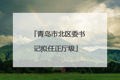 青岛市北区委书记拟任正厅级