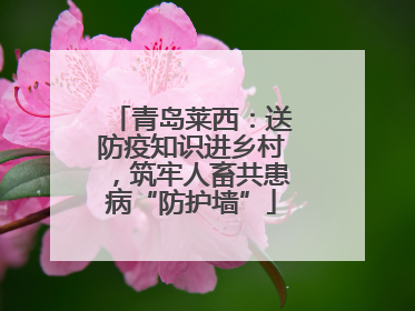 青岛莱西：送防疫知识进乡村，筑牢人畜共患病“防护墙”