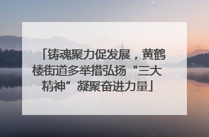 铸魂聚力促发展，黄鹤楼街道多举措弘扬“三大精神”凝聚奋进力量