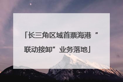 长三角区域首票海港“联动接卸”业务落地