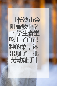 长沙市金阳高级中学：学生食堂吃上了自己种的菜，还出现了一批劳动能手