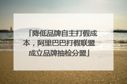 降低品牌自主打假成本，阿里巴巴打假联盟成立品牌抽检分盟