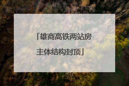 雄商高铁两站房主体结构封顶