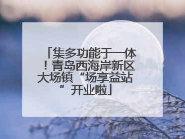 集多功能于一体！青岛西海岸新区大场镇“场享益站”开业啦
