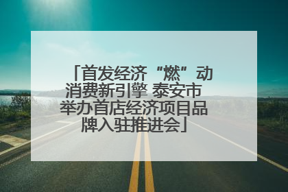 首发经济“燃”动消费新引擎 泰安市举办首店经济项目品牌入驻推进会