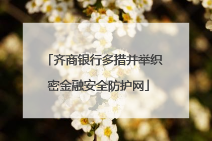 齐商银行多措并举织密金融安全防护网