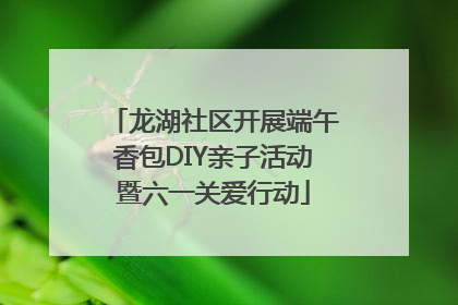 龙湖社区开展端午香包DIY亲子活动暨六一关爱行动