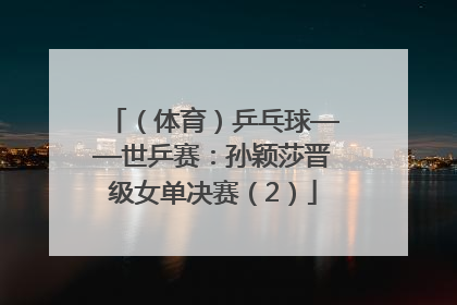 （体育）乒乓球——世乒赛：孙颖莎晋级女单决赛（2）