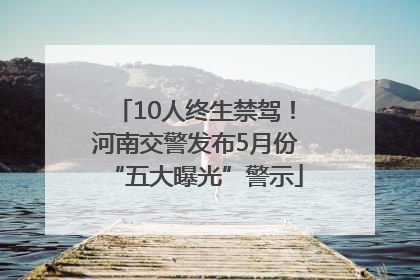 10人终生禁驾！河南交警发布5月份“五大曝光”警示