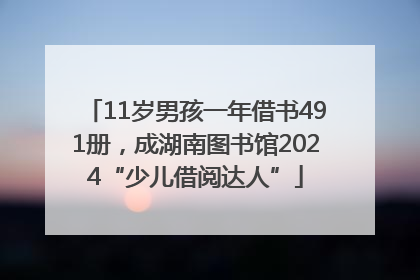 11岁男孩一年借书491册，成湖南图书馆2024“少儿借阅达人”