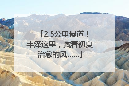 2.5公里慢道！丰泽这里，藏着初夏治愈的风……