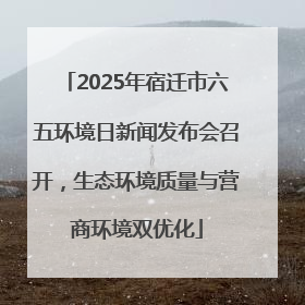 2025年宿迁市六五环境日新闻发布会召开，生态环境质量与营商环境双优化
