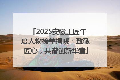 2025安徽工匠年度人物榜单揭晓：致敬匠心，共谱创新华章