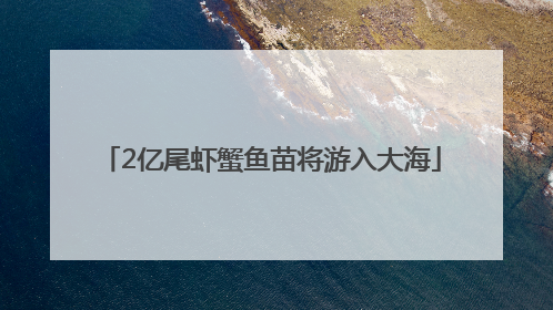 2亿尾虾蟹鱼苗将游入大海