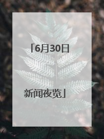 6月30日新闻夜览